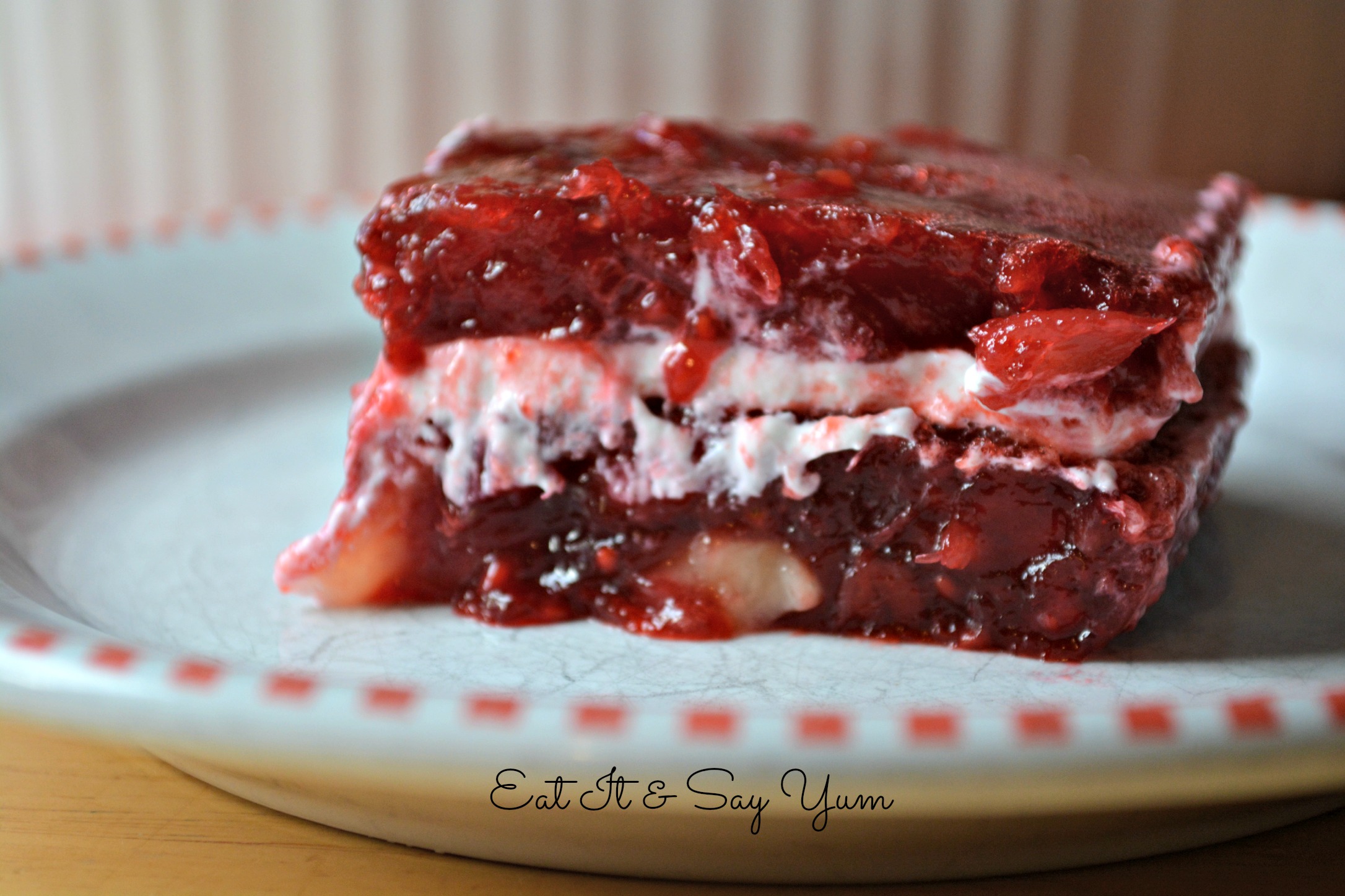 Raspberry Layered Jello Eat It & Say Yum