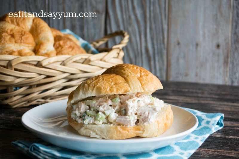 Chicken Salad Sandwiches on Croissants from Eat It & Say Yum