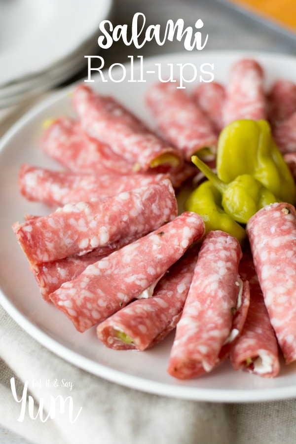 Salami Roll-ups are the best appetizer!  Easy to make, and everyone loves them!