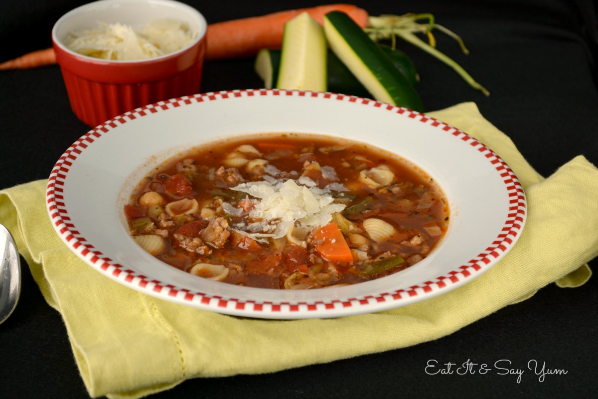 Minestrone Soup with Italian Sausage