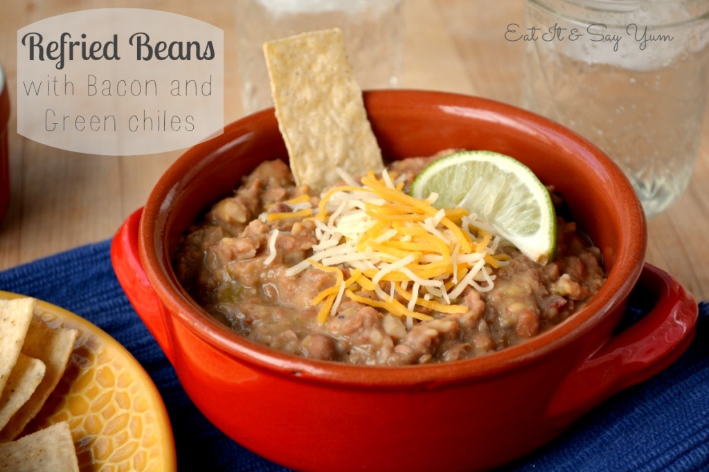 Refried Beans with Bacon and Green Chiles