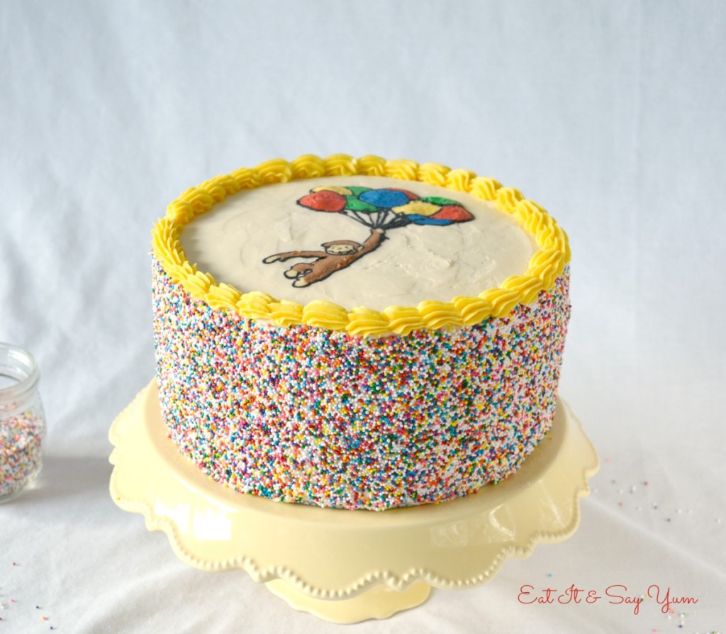 Curious George cake with sprinkles 443