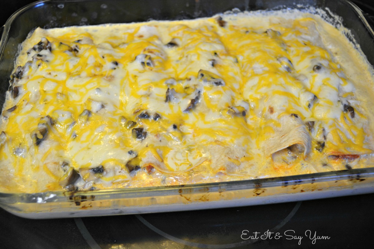 Red and White Swiss Enchiladas