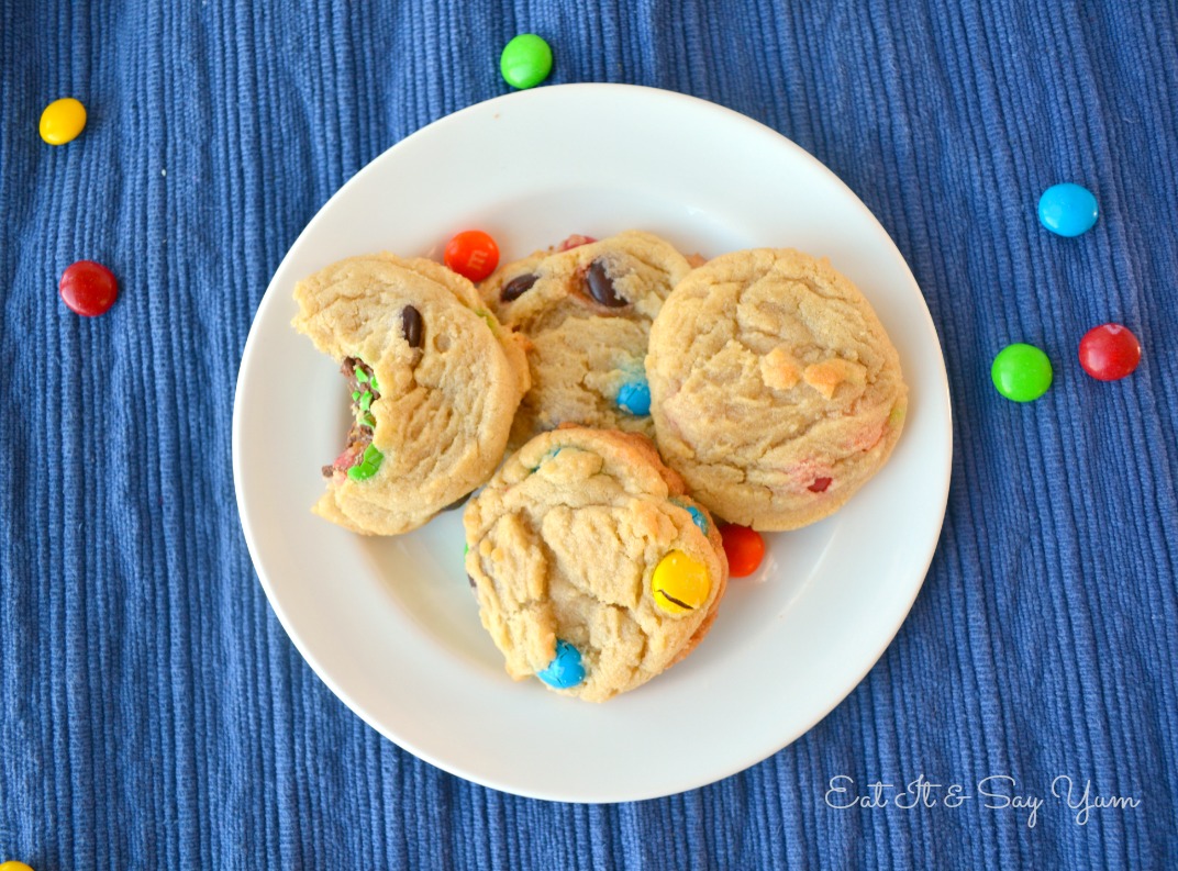 Peanut Butter M&M Cookies recipe