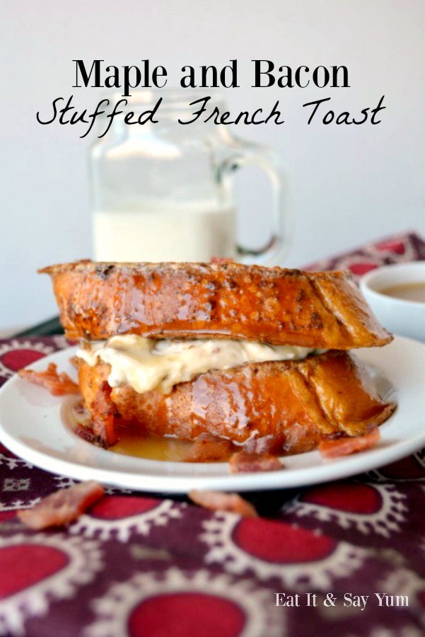 Male and Bacon stuffed french toast recipe- perfect breakfast for the weekend!