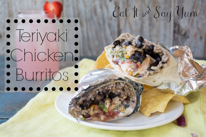 Teriyaki Chicken Burritos and How to Fold a Burrito