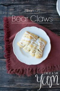 Easy Bear Claws for breakfast, perfect for the holidays