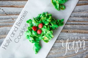 Holly and Berry Wreath Cookies