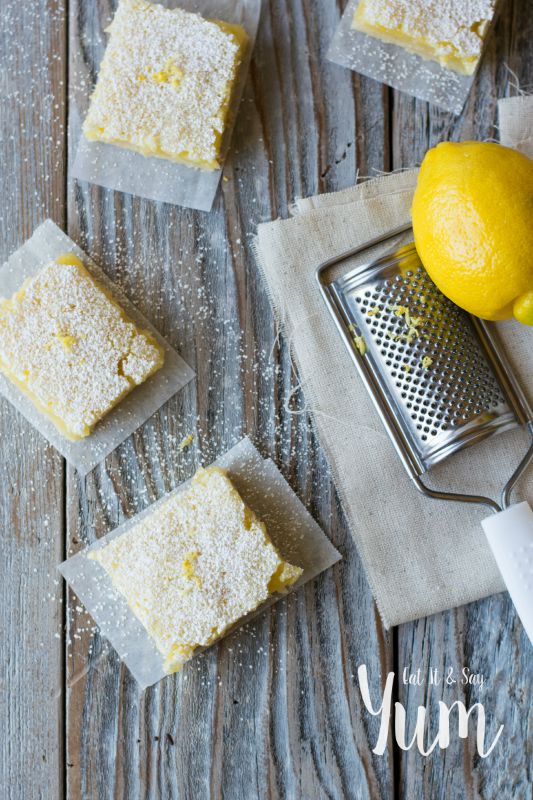 The best Lemon Bars recipe- creamy and smooth over a nice buttery crust