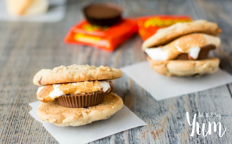 Reese's Cookie S'mores- better than s'mores!  Its cookies with Reese's and toasted marshmallows!