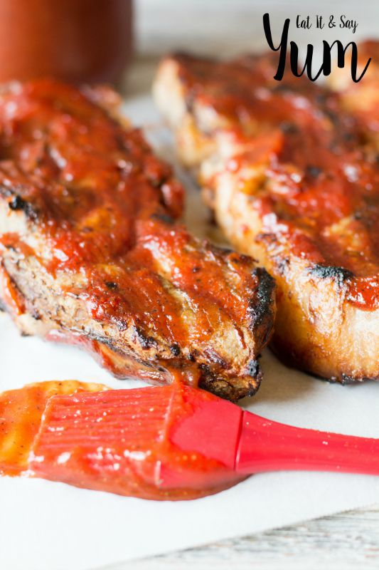 Country Style Ribs recipe slathered with bbq sauce and super tender