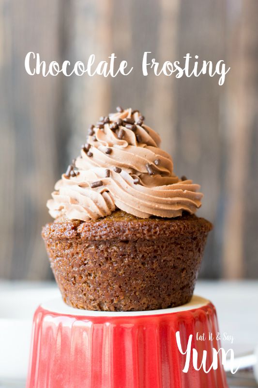 Mild Chocolate Frosting recipe- perfect for piping on cupcakes and cakes