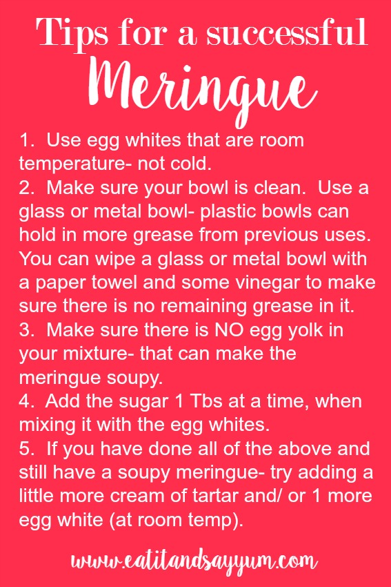 Tips for a successful meringue