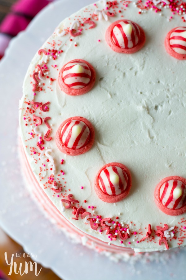 Candy Cane Cake frosting tutorial