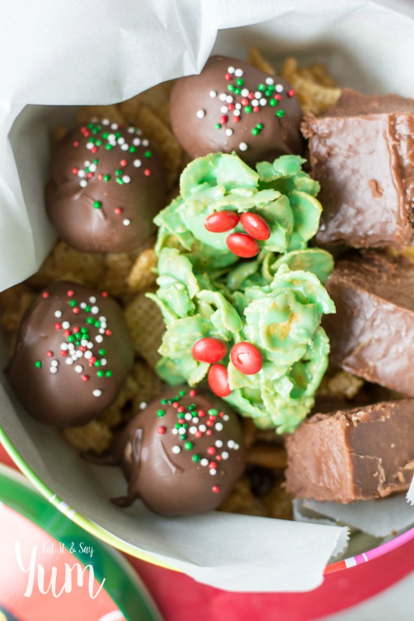 Christmas Goody Plates with fudge and more