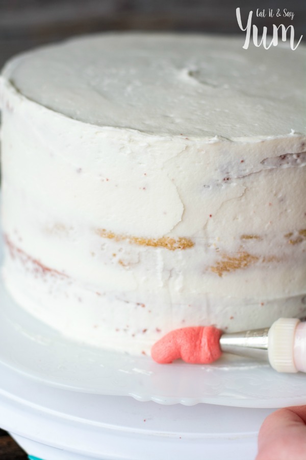 Frosted Candy Cane Cake