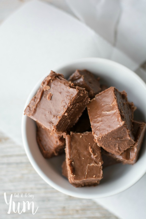 Simple Fudge- less than 10 minutes to make and makes a great gift!