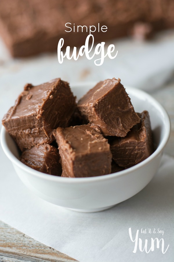 Simple Fudge- only a few ingredients and no candy thermometer required