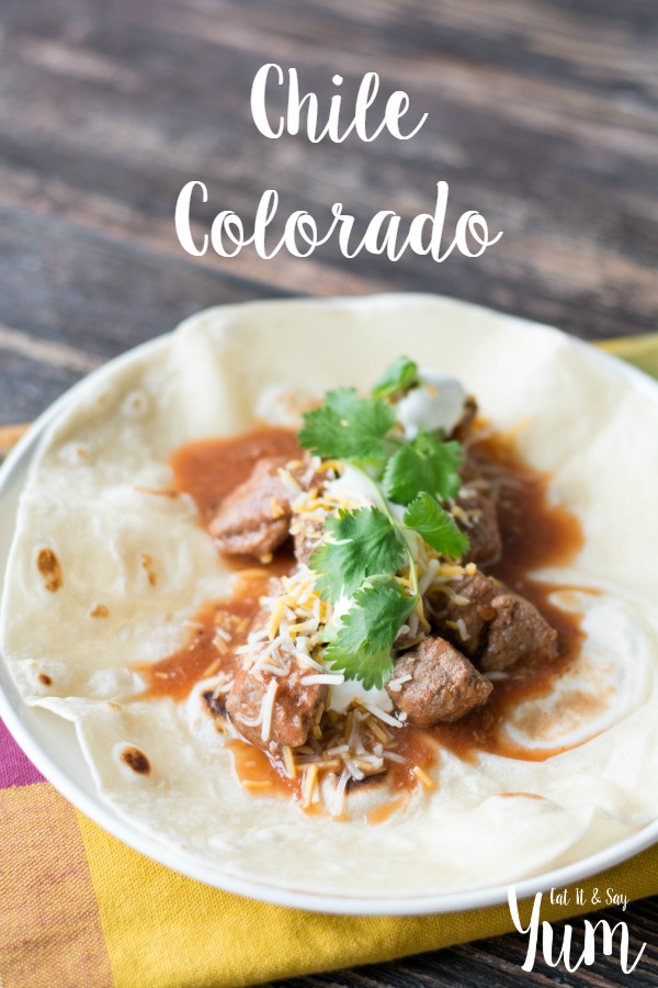 Chile Colorado made in the crock pot- with smoky chipotle peppers
