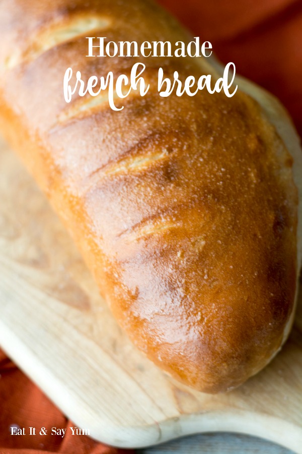 Homemade French Bread- it is perfectly light and airy, brushed with melted butter, and so delicious
