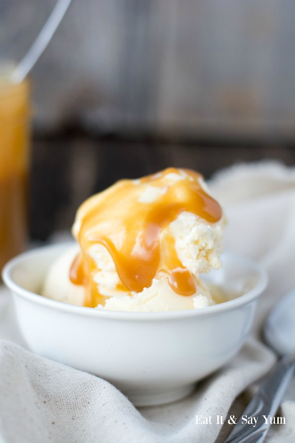 Hot Peanut Butter Fudge Sauce- perfect for drizzling over ice cream, brownies, cakes, etc.