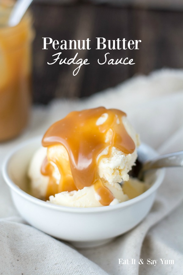 Hot Peanut Butter Fudge Sauce- the perfect ice cream topping for all the peanut butter lovers