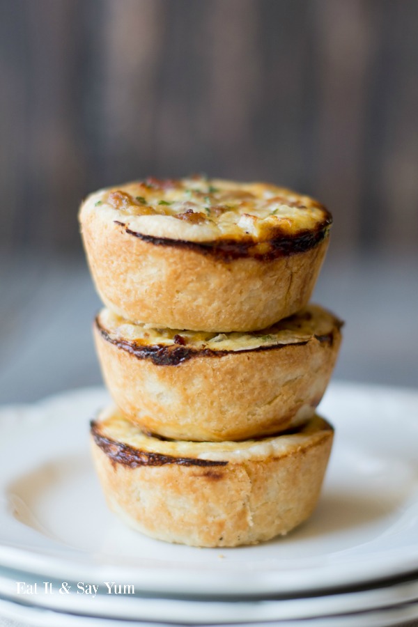Miniature Quiche- with a secret ingredient!  And bacon!