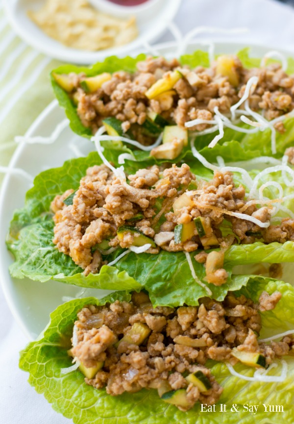 POrk and Veggie Lettuce Wraps- a simple, healthy meal that tastes great!