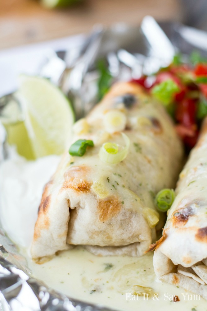 Baked Chimichangas- with the best chicken filling ever!