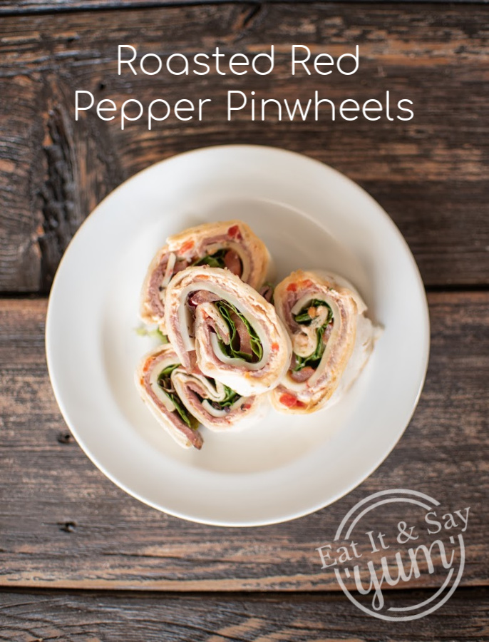 Roasted Red Pepper Pin Wheels